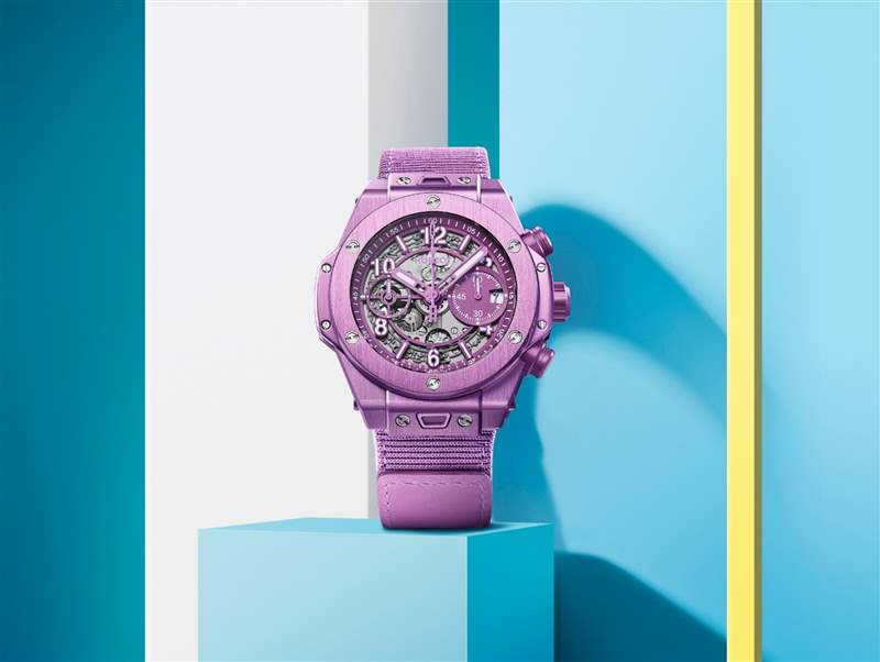 圖片來源:HUBLOT HUBLOT紫色狂迷延續(xù)為夏日活力而設(shè)計的最新BIG BANG UNICO-復刻表