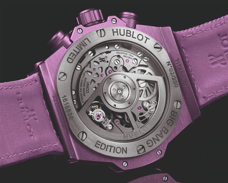 圖片來源:HUBLOT HUBLOT紫色狂迷延續(xù)為夏日活力而設(shè)計的最新BIG BANG UNICO-復刻表