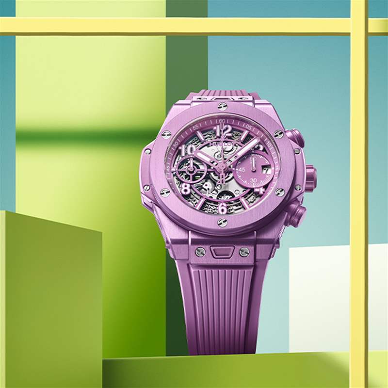 HUBLOT紫色狂迷延續(xù)為夏日活力而設(shè)計的最新BIG BANG UNICO-復刻表
