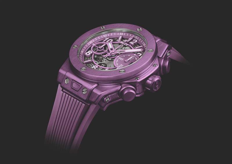 HUBLOT紫色狂迷延續(xù)為夏日活力而設(shè)計的最新BIG BANG UNICO-復刻表