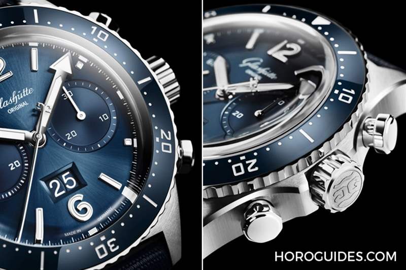 GLASHüTTE ORIGINAL - 藍(lán)面、藍(lán)陶瓷圈打頭陣！ Glashütte Original SeaQ系列首次搭載計時功能