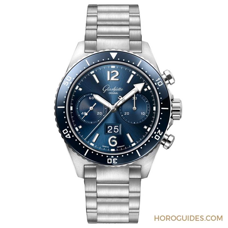 GLASHüTTE ORIGINAL - 藍(lán)面、藍(lán)陶瓷圈打頭陣！ Glashütte Original SeaQ系列首次搭載計時功能