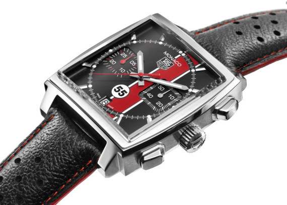 PCA-TAG side view 2 泰格豪雅(Tag Heuer)和美國保時捷俱樂部聯(lián)手推出限量版摩納哥腕表-復(fù)刻表