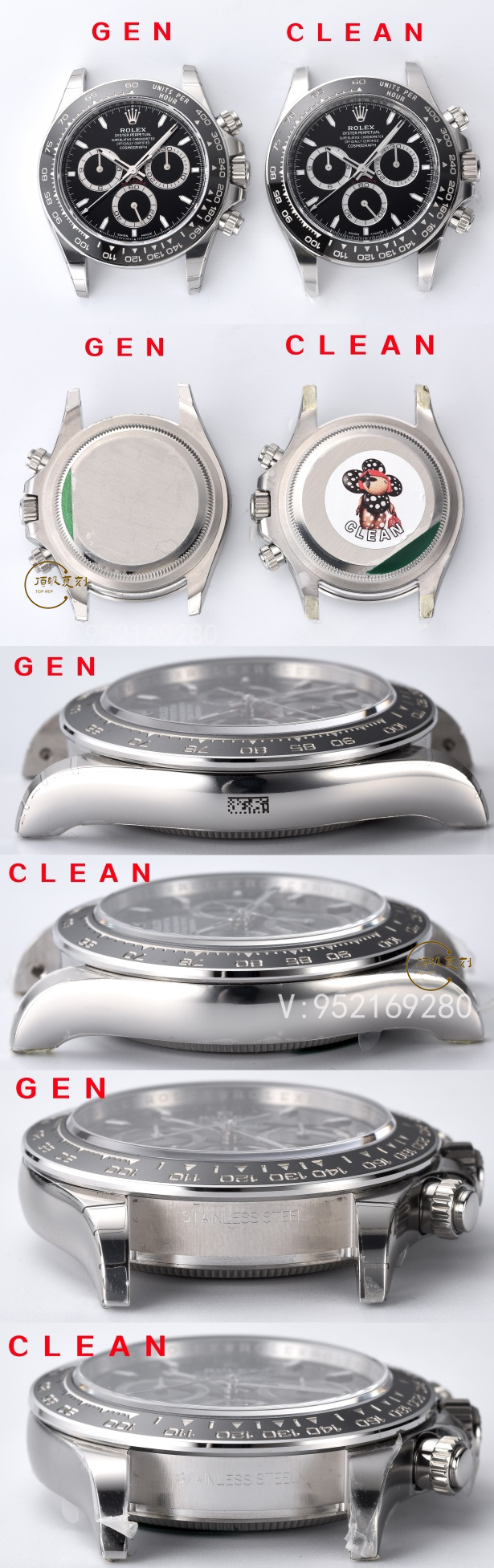 Clean廠C廠勞力士4131黑陶迪126500ln手表對比正品怎么樣-復(fù)刻表
