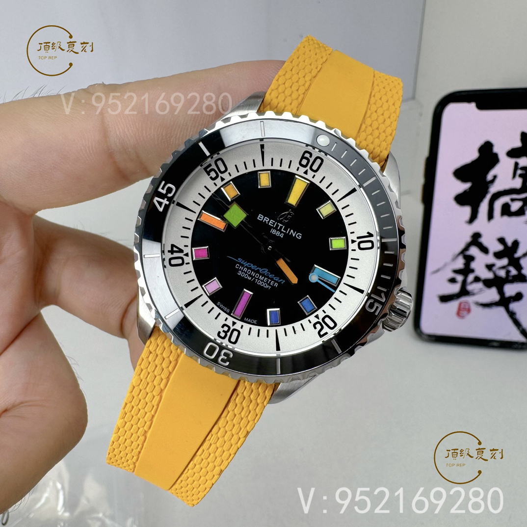 BLS廠百年靈超級海洋彩虹盤A17375211:2824機芯搭載的精致復(fù)刻-復(fù)刻表